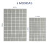 Tapete Infantil Retangular Gride - Cinza