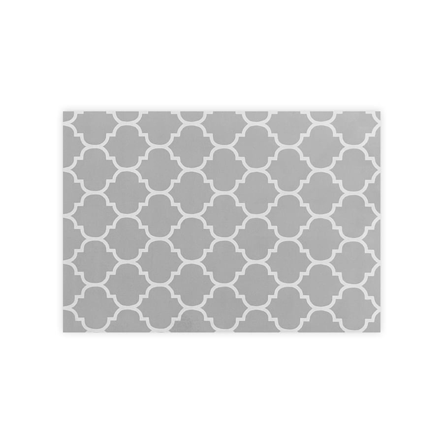 Tapete Infantil Retangular Arabesco - Cinza