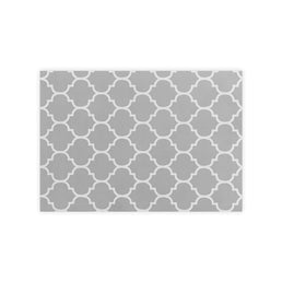 Tapete Infantil Retangular Arabesco - Cinza