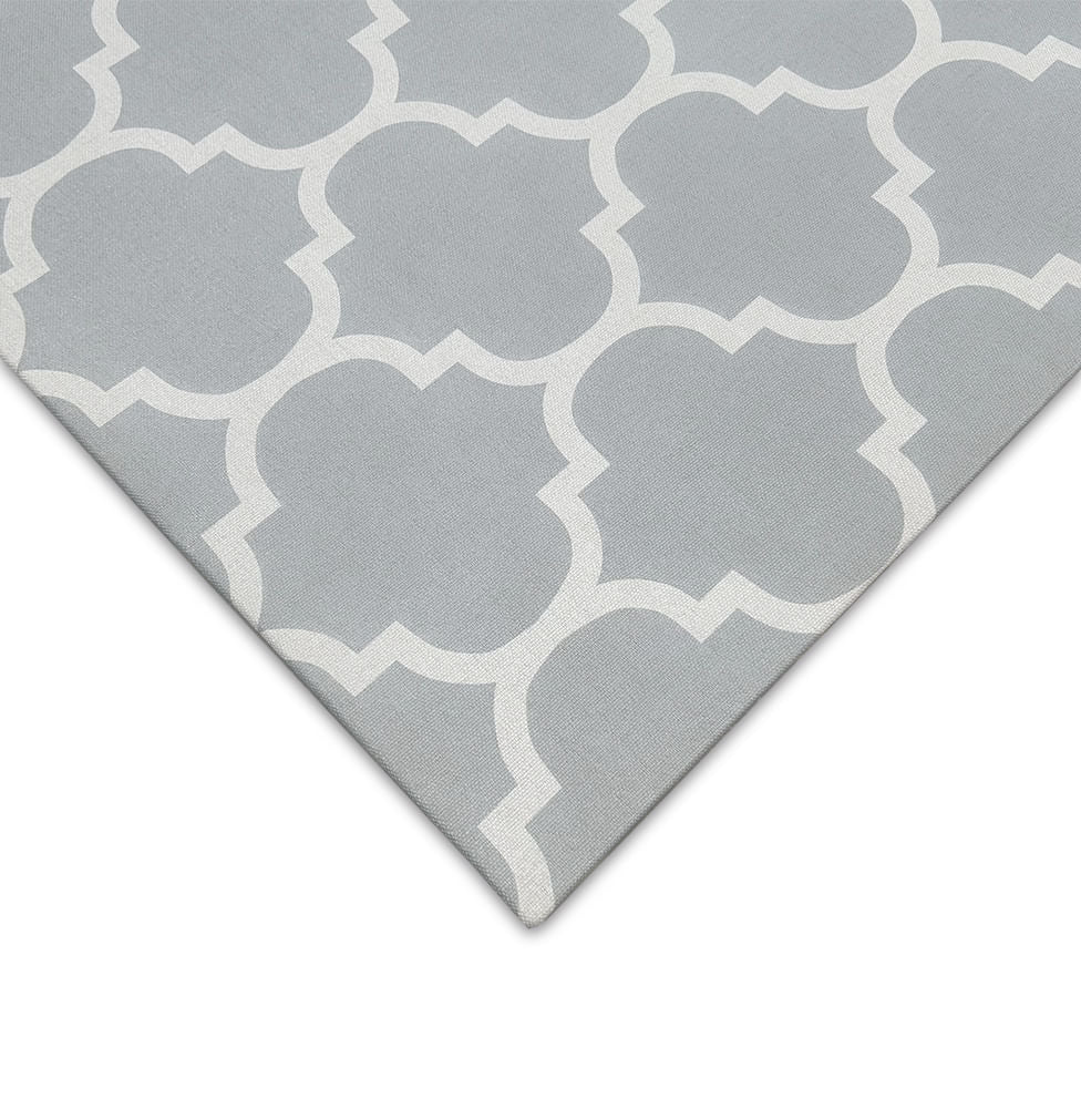 Tapete Infantil Retangular Arabesco - Cinza