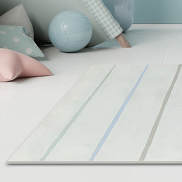 Tapete Infantil Retangular Listra Aquarela - Azul