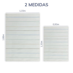 Tapete Infantil Retangular Listra Aquarela - Azul