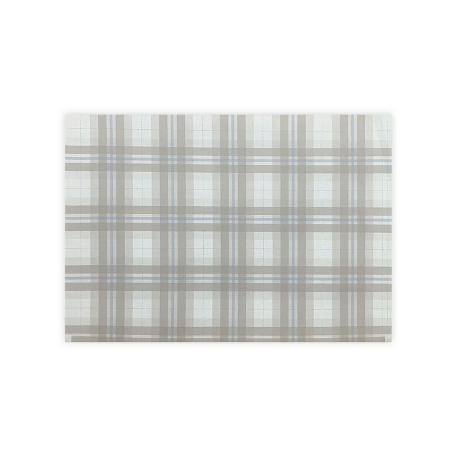 Tapete Infantil Retangular Xadrez Classic - Bege com Azul