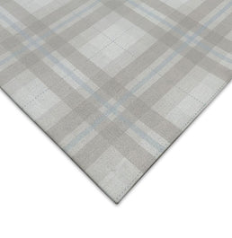 Tapete Infantil Retangular Xadrez Classic - Bege com Azul