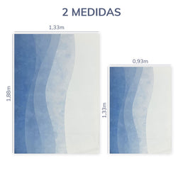 Tapete Infantil Retangular Onda - Azul