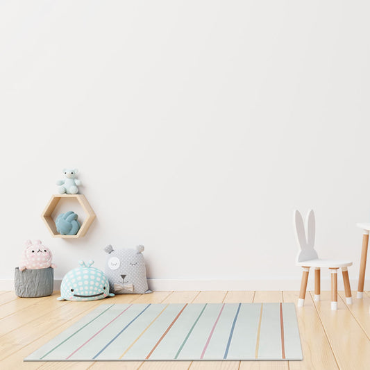 Tapete Infantil Retangular Listra Aquarela - Colors