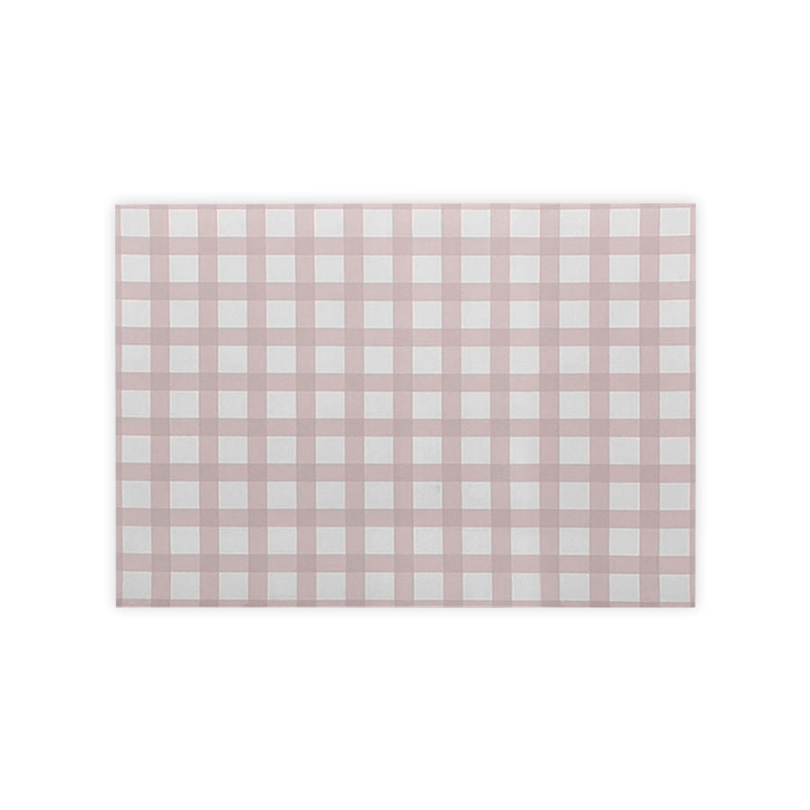 Tapete Infantil Retangular Xadrez Médio - Rosa