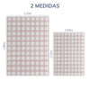 Tapete Infantil Retangular Xadrez Médio - Rosa