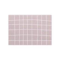 Tapete Infantil Retangular Gride - Rosa
