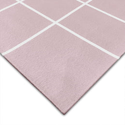 Tapete Infantil Retangular Gride - Rosa
