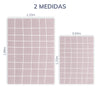 Tapete Infantil Retangular Gride - Rosa