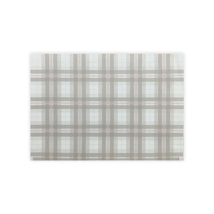 Tapete Infantil Retangular Xadrez Classic - Bege com Rosa