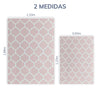 Tapete Infantil Retangular Arabesco - Rosa