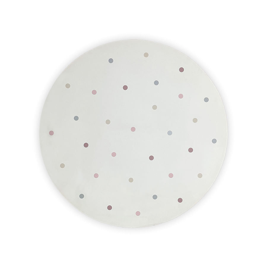 Tapete Infantil Redondo Poá - Rosa