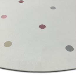 Tapete Infantil Redondo Poá - Rosa