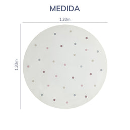 Tapete Infantil Redondo Poá - Rosa