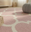 Tapete Infantil Redondo Arabesco Rosa - 1,33m