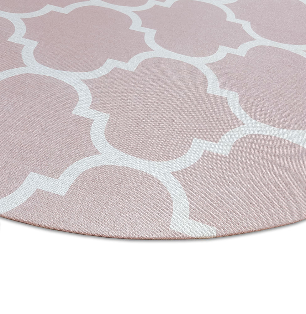 Tapete Infantil Redondo Arabesco - Rosa