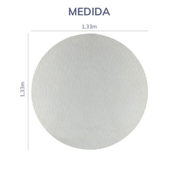 Tapete Infantil Redondo Listra Fina - Bege