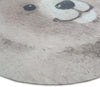 Tapete Infantil Redondo Urso - Bege