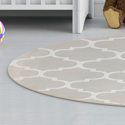 Tapete Infantil Redondo Arabesco - Bege