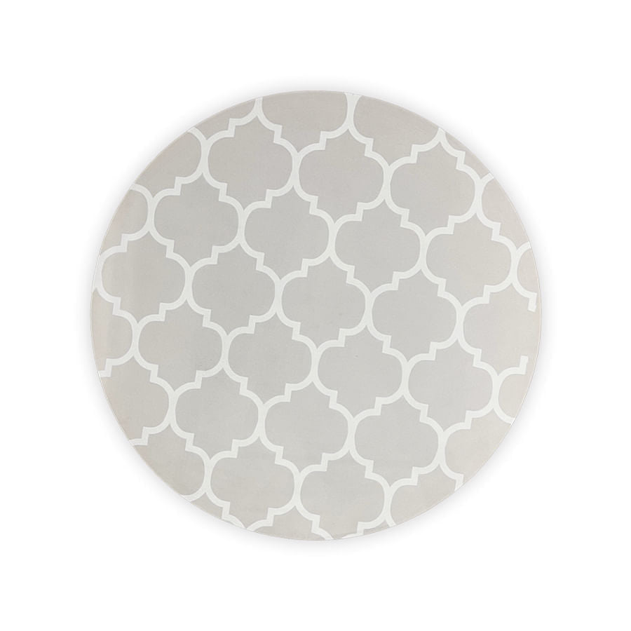 Tapete Infantil Redondo Arabesco - Bege