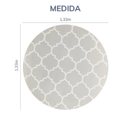Tapete Infantil Redondo Arabesco - Bege