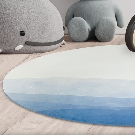 Tapete Infantil Redondo Onda - Azul