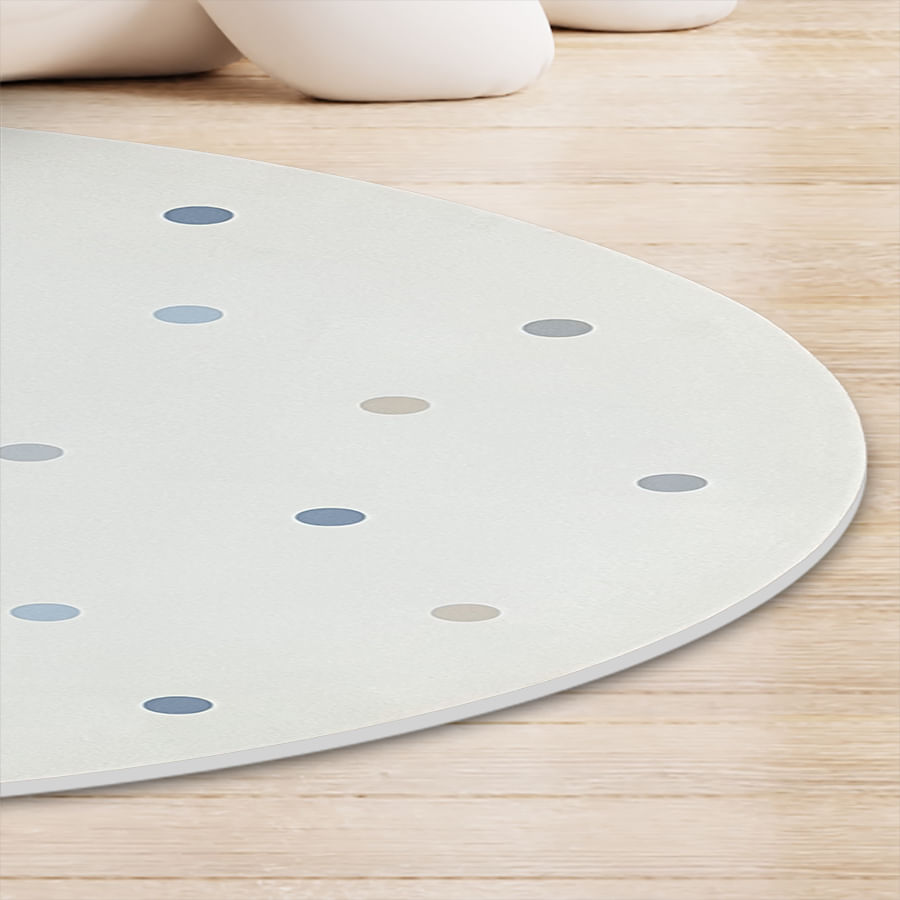 Tapete Infantil Redondo Poá - Azul