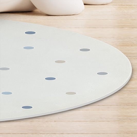 Tapete Infantil Redondo Poá - Azul