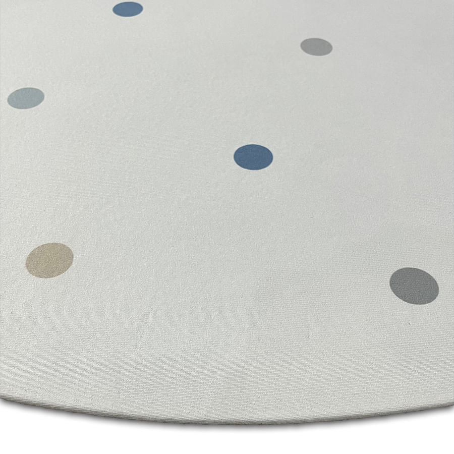 Tapete Infantil Redondo Poá - Azul