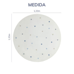 Tapete Infantil Redondo Poá - Azul