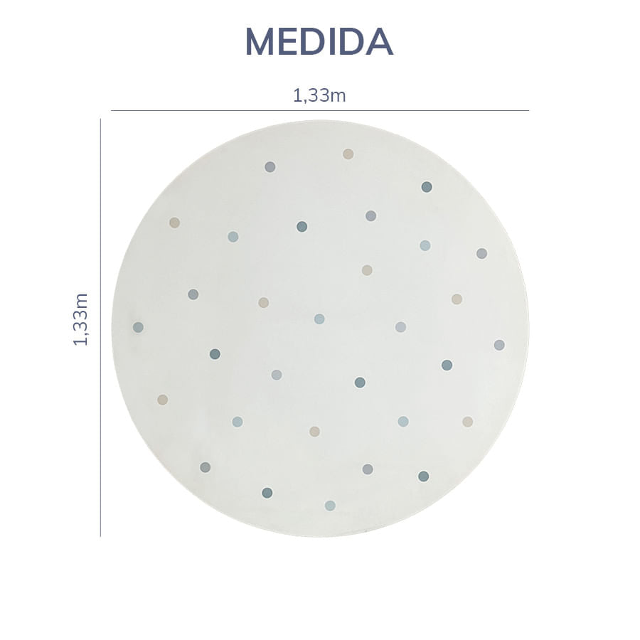 Tapete Infantil Redondo Poá - Verde