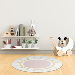 Tapete Infantil Redondo Sol - Amarelo