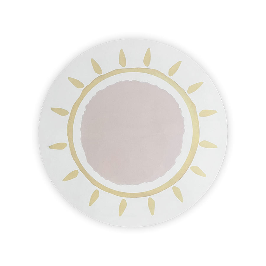 Tapete Infantil Redondo Sol - Amarelo