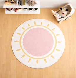 Tapete Infantil Redondo Sol - Amarelo