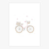 Quadro Infantil Jardim Bicicleta Rosa - Vertical