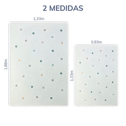 Tapete Infantil Retangular Poá - Verde