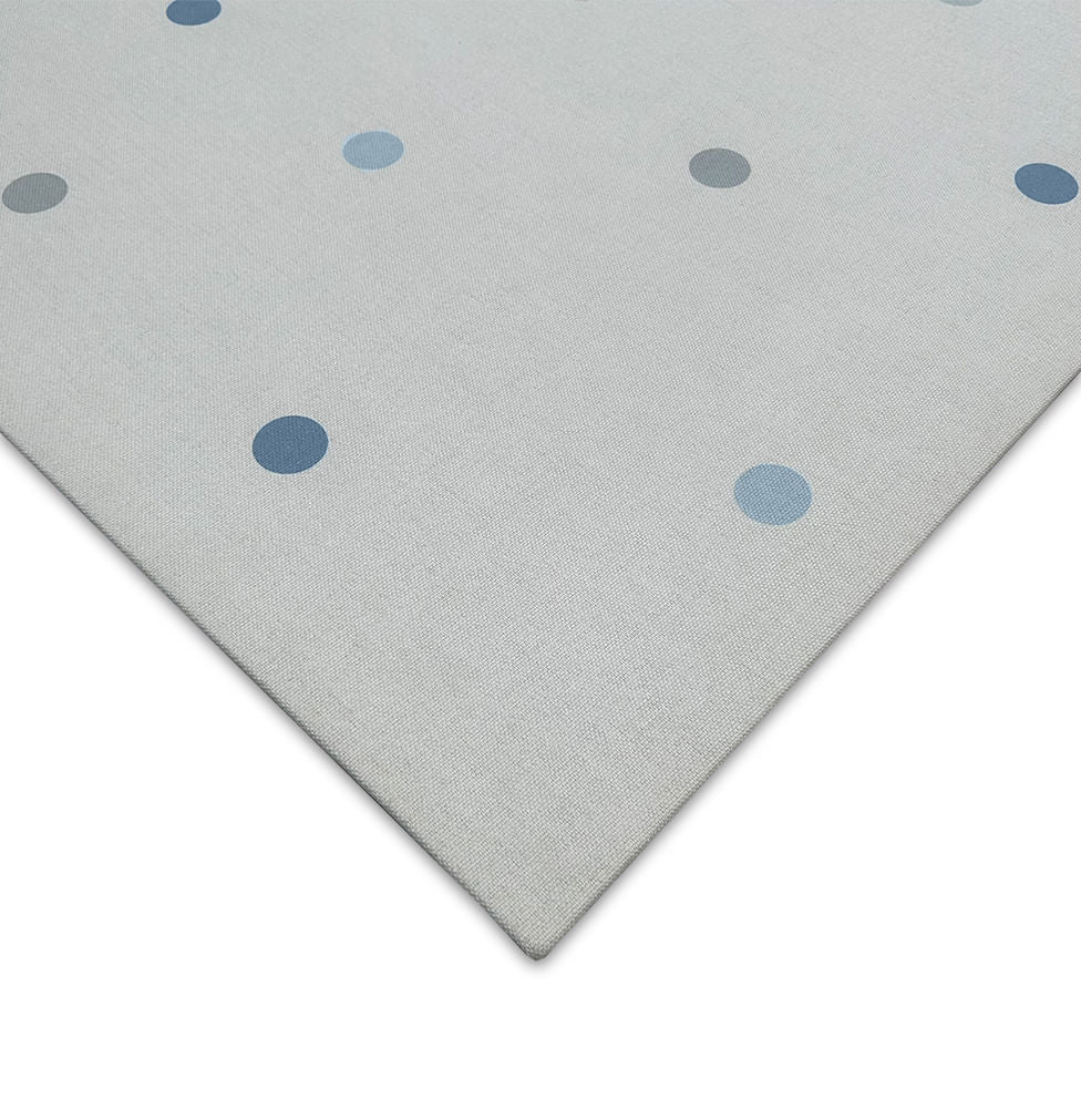 Tapete Infantil Retangular Poá - Azul