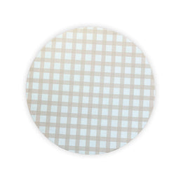 Tapete Infantil Redondo Xadrez Médio - Bege
