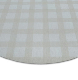 Tapete Infantil Redondo Xadrez Médio - Bege