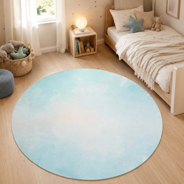 Tapete Infantil Redondo Mancha Aquarela Tiffany - 1,33m