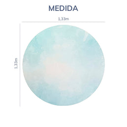 Tapete Infantil Redondo Mancha Aquarela - Tiffany