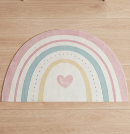 Tapete Infantil Arco Íris Coração Playmat