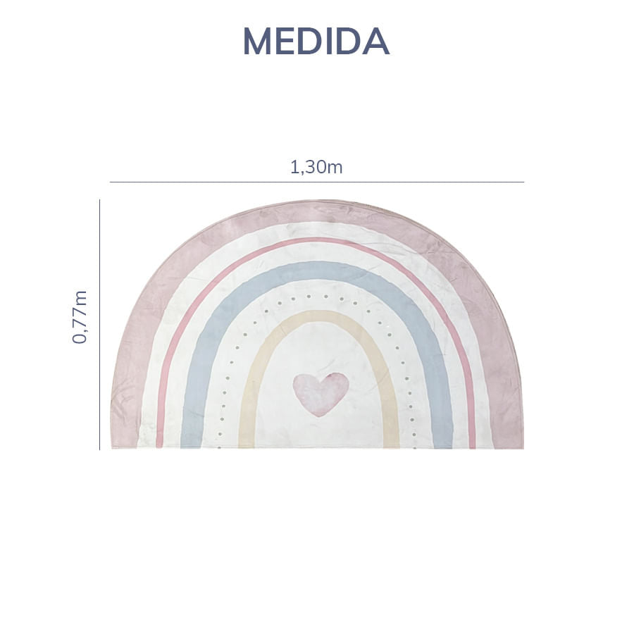 Tapete Infantil Arco Íris Coração Playmat
