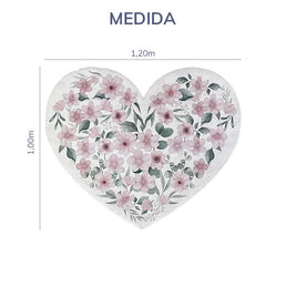 Tapete Infantil Coração Flor Playmat