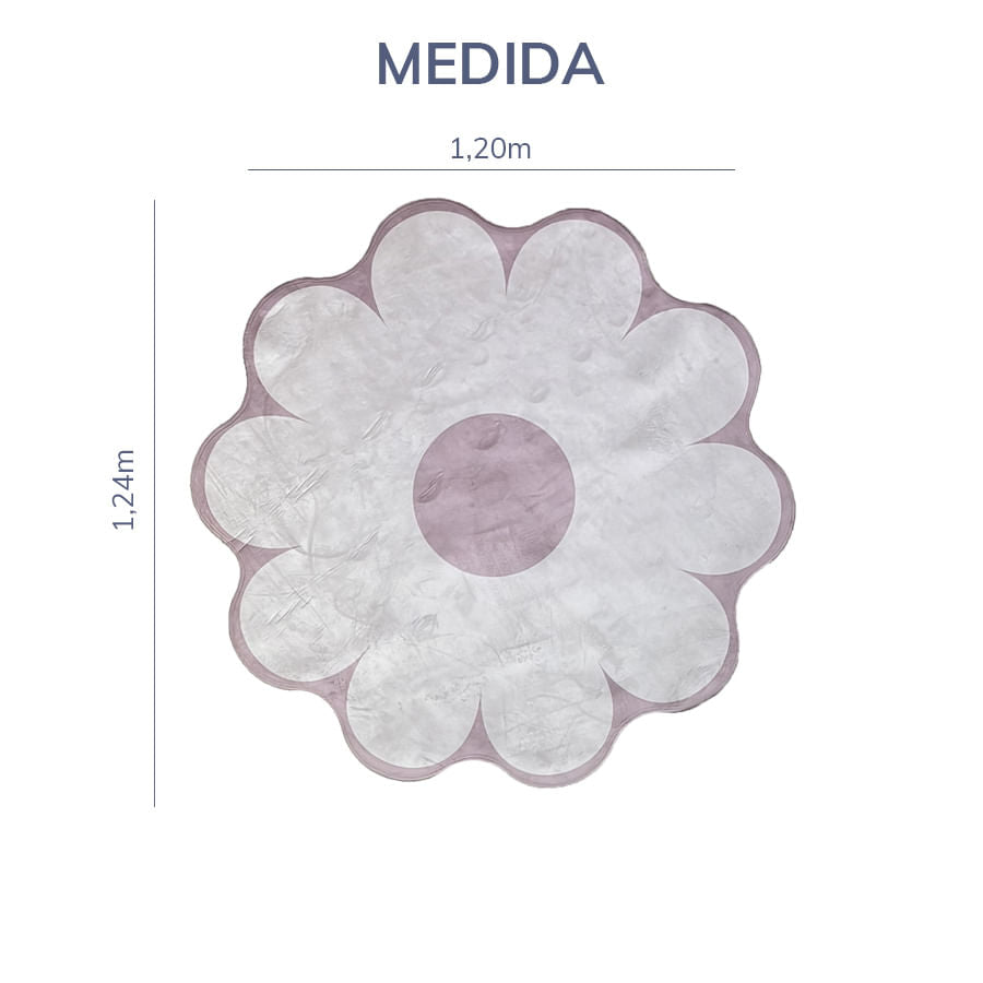 Tapete Infantil Flor Rosa Playmat