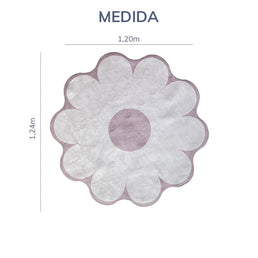 Tapete Infantil Flor Rosa Playmat