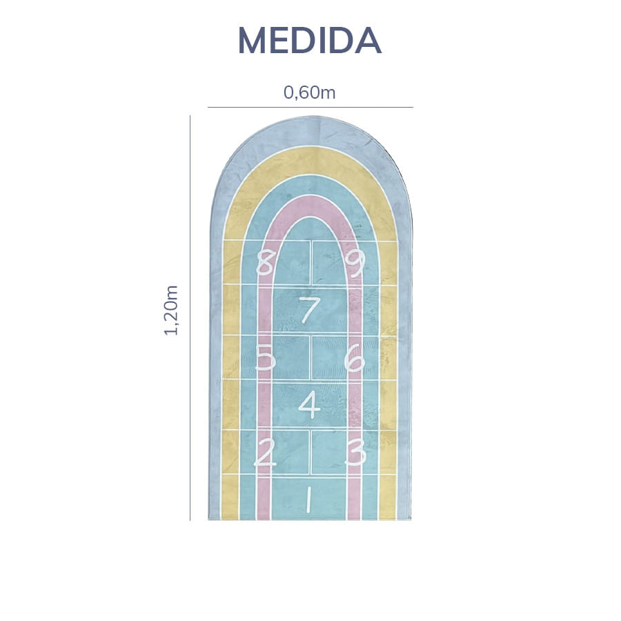 Tapete Infantil Amarelinha Colorida Playmat