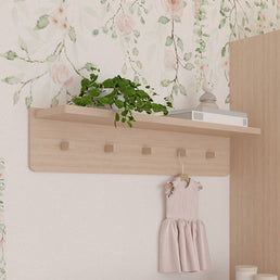 Prateleira Nord Com Ganchos - Carvalho